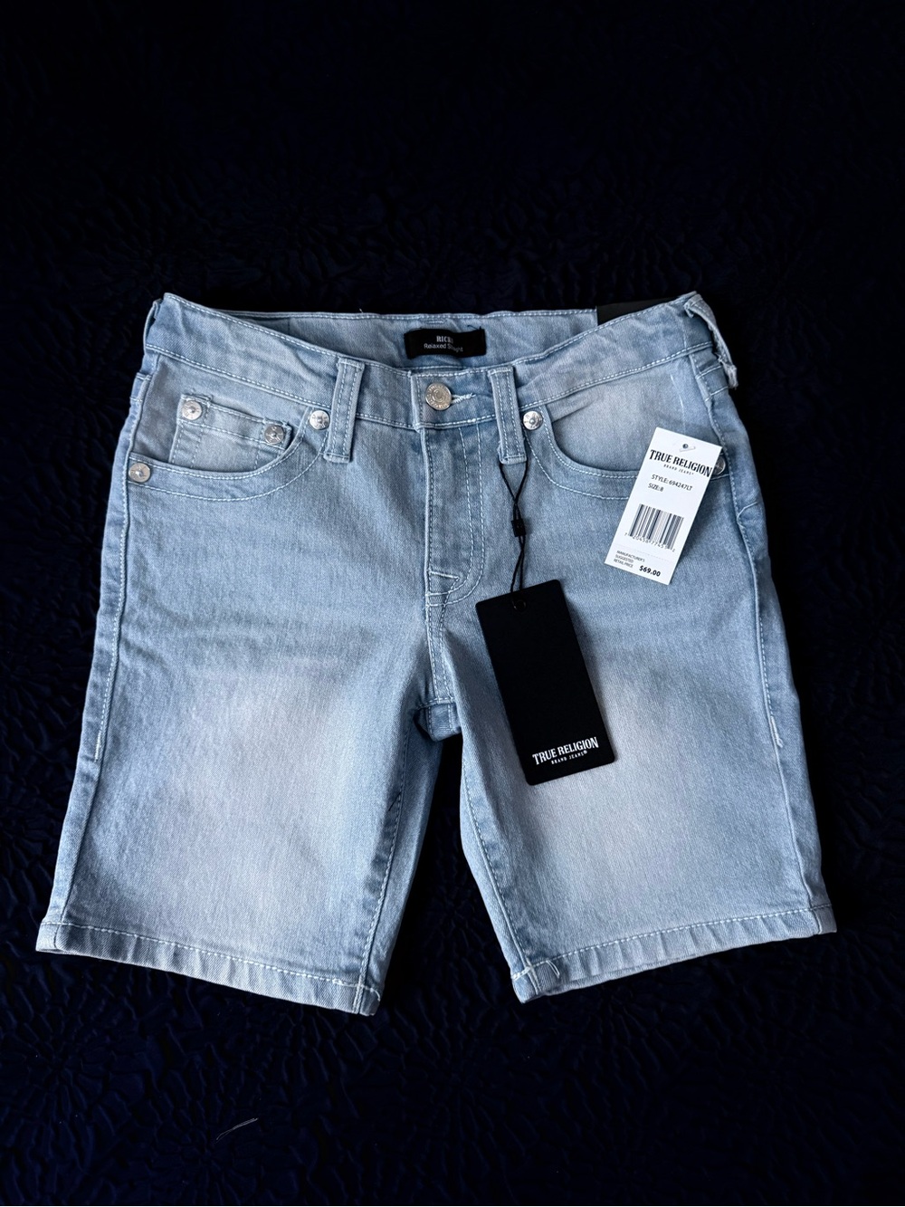 True Religion NWT Denim Jean Shorts Boy’s 8